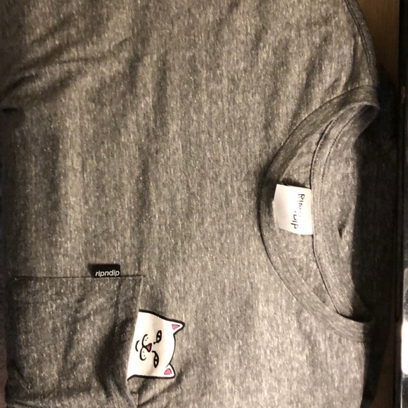 Zumiez Tops - Rip N Dip Novelty Grey Cat Shirt